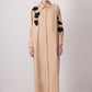 Abito camicia maxi a righe con ricamo floreale