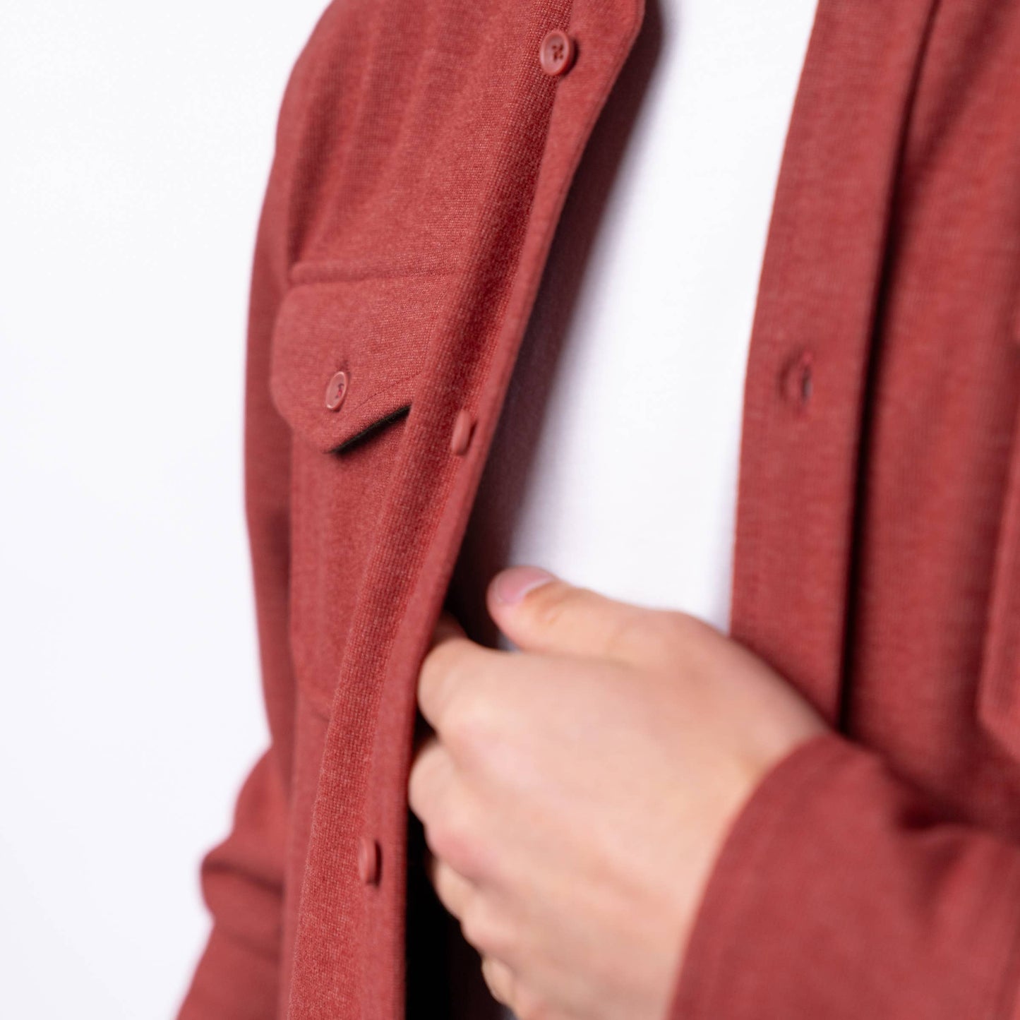 Sopracamicia in maglia antipiega bordeaux