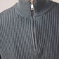Maglione Strada verde con collo alto e zip