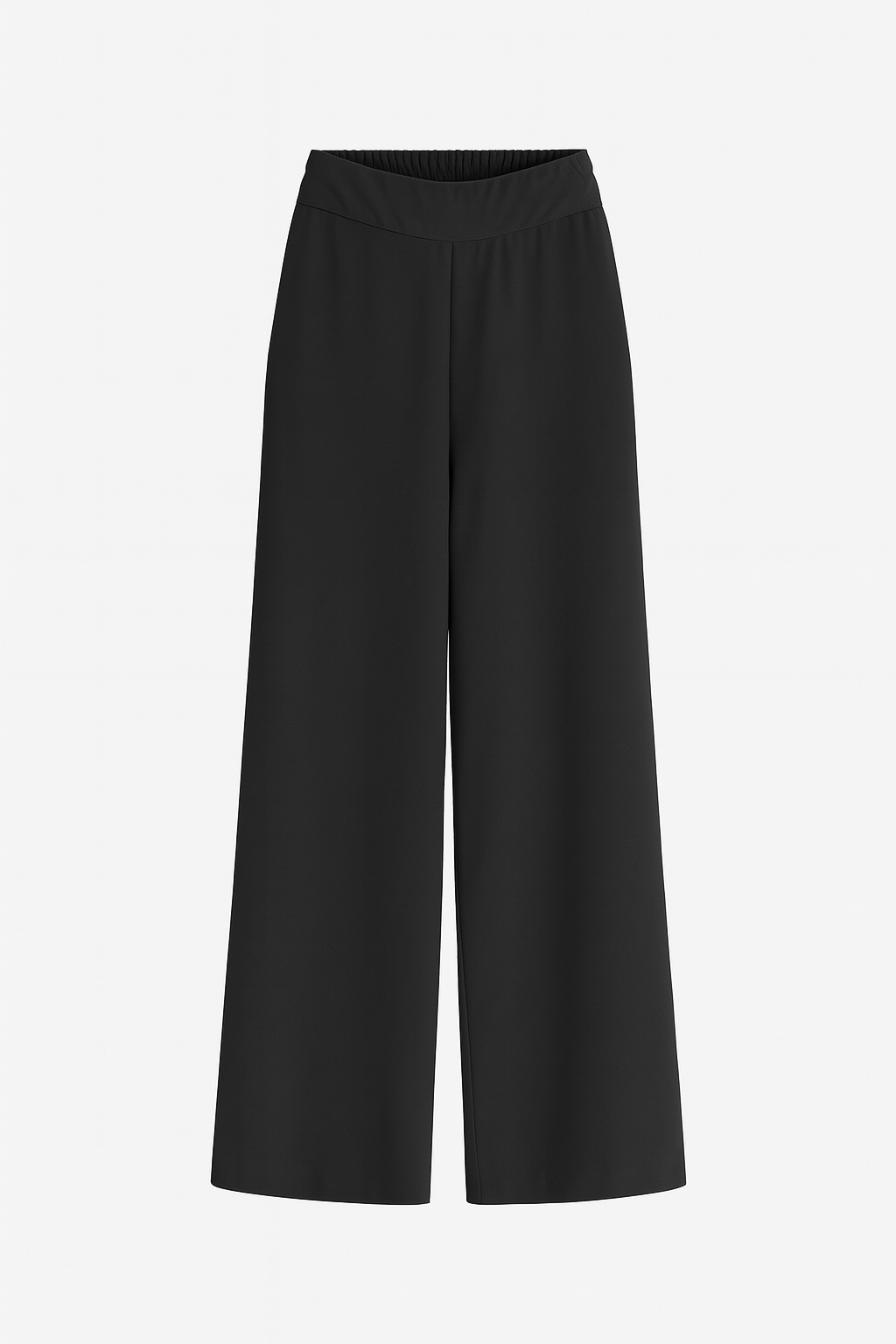 Pantaloni palazzo neri a vita elastica