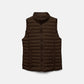 Gilet trapuntato con collo alto