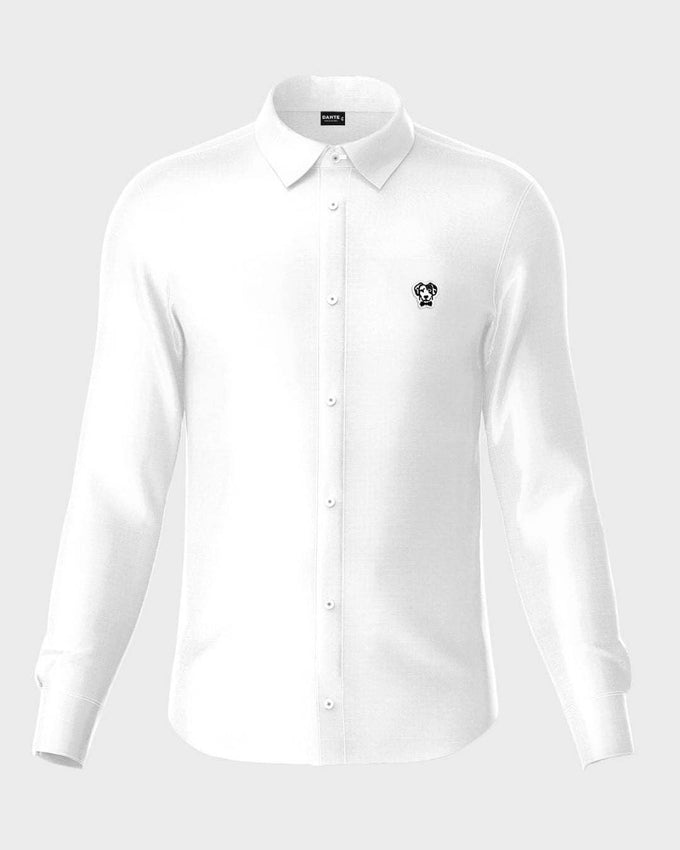 Camicia Oxford bianca antimacchia in cotone