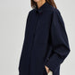 Camicia oversize relax fit in popeline misto cotone