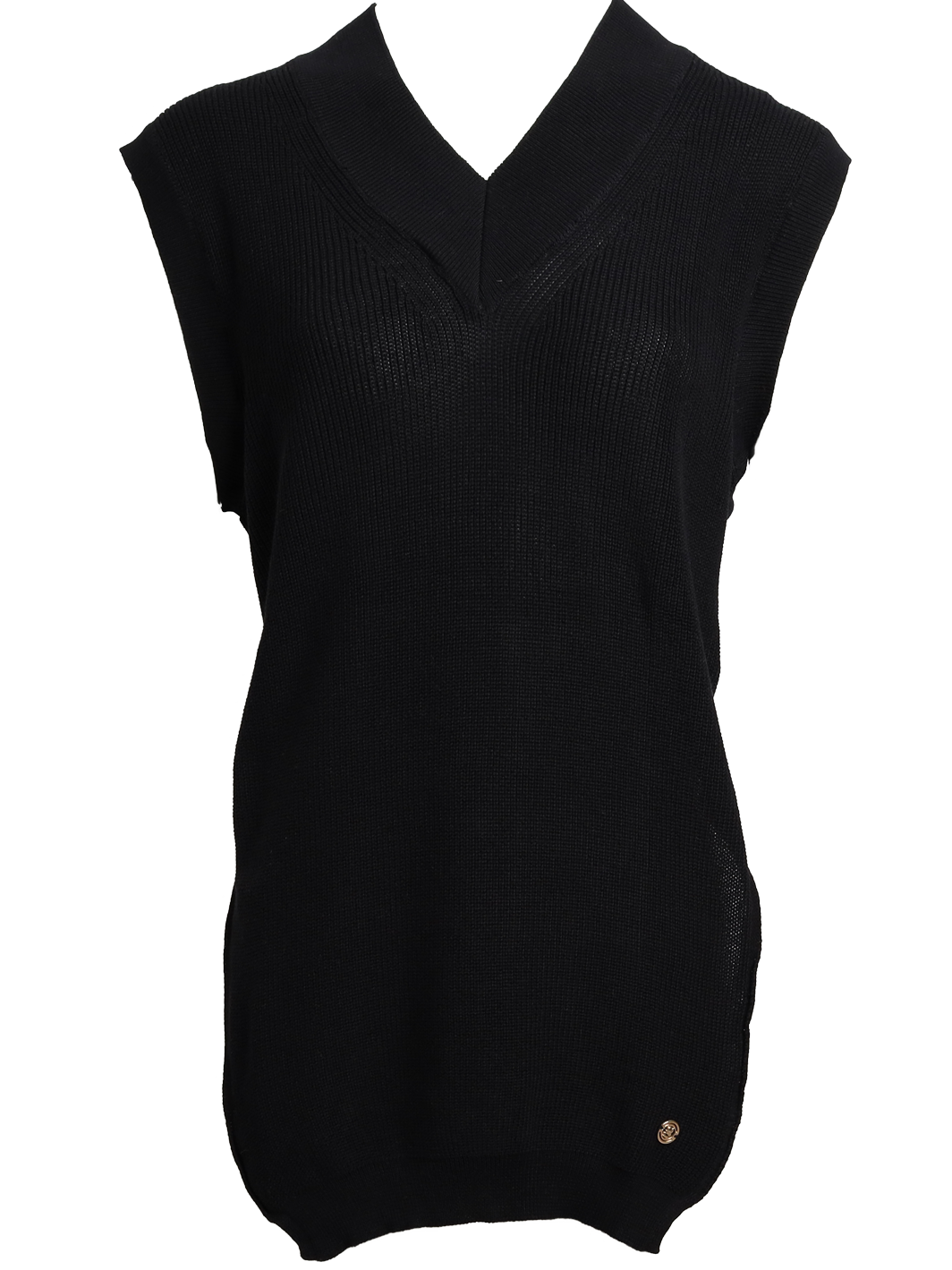 Gilet lungo in maglia di cotone