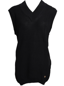 Gilet lungo in maglia di cotone