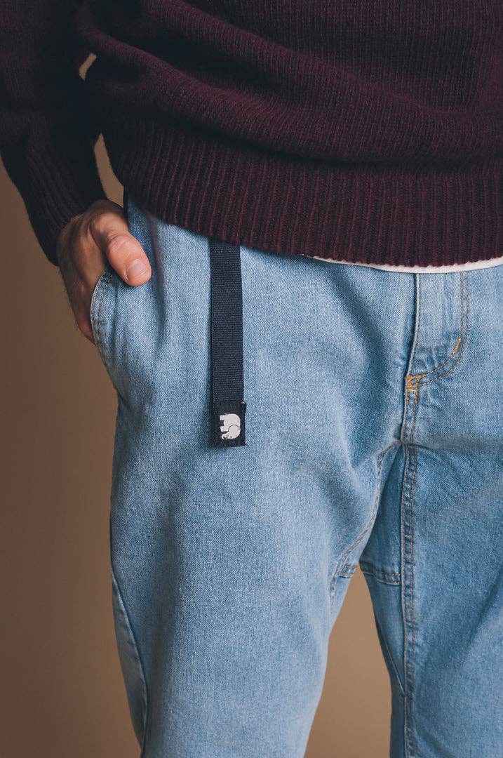 Pantaloni da arrampicata in denim riciclato lavaggio chiaro