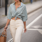 Camicia in lino a maniche corte dal fit morbido