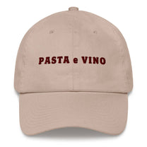 Cappello ricamato “Pasta e Vino” in cotone