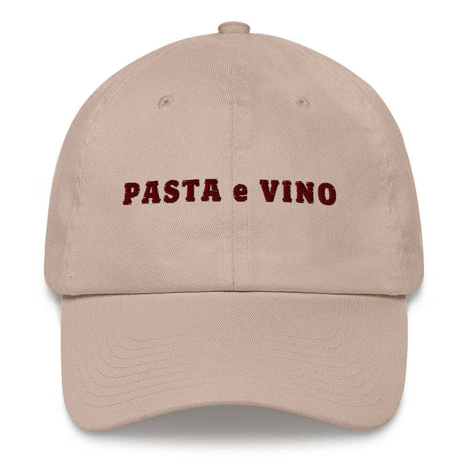 Cappello ricamato “Pasta e Vino” in cotone