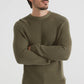 Maglione girocollo in cotone verde
