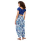 Pantaloni harem estivi in cotone con stampa floreale