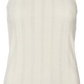 Top a costine in cotone biologico Alberte GOTS bianco sporco