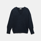 Maglione in maglia rasata con scollo a V