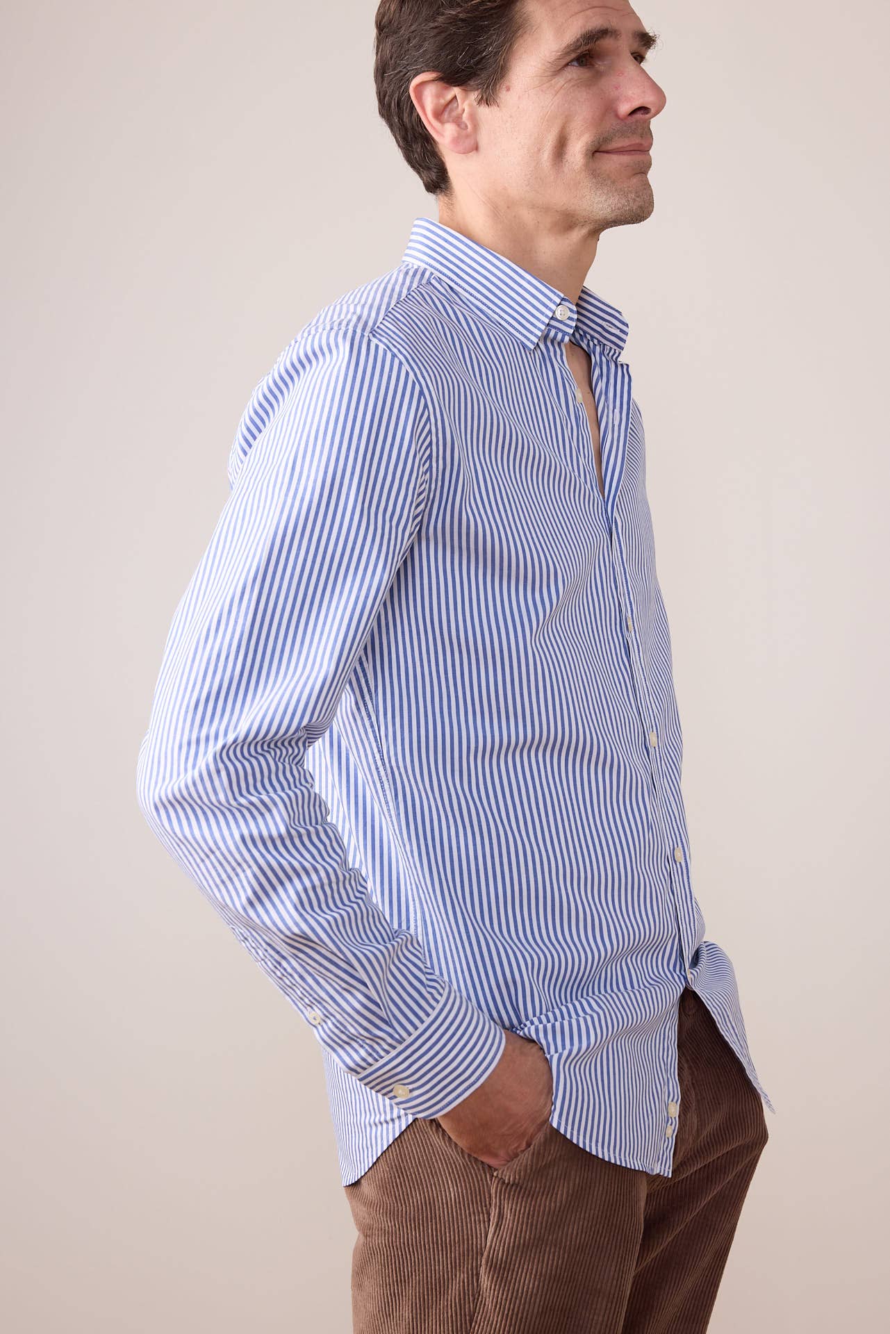 Camicia a righe blu Torneo