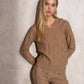 Maglione con cappuccio jacquard da donna