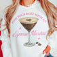 Felpa oversize Espresso Martini con stampa grafica