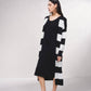 Cardigan lungo a righe aperto