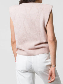 Gilet in maglia con spalle strutturate