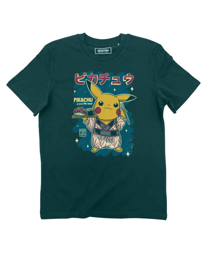 T-shirt Pikachu Sushi in cotone biologico