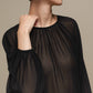 Blusa donna in chiffon nero