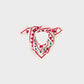 Foulard piccolo in cotone biologico con stampa grafica ecru