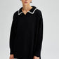Maglione in maglia con dettagli all’uncinetto
