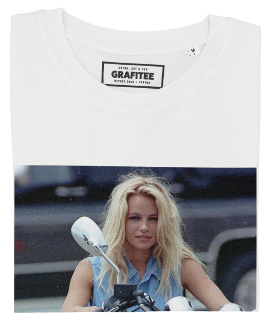 T-shirt Pamela Moto con stampa fotografica