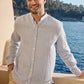 Camicia a righe in garza di cotone Hampton Granier