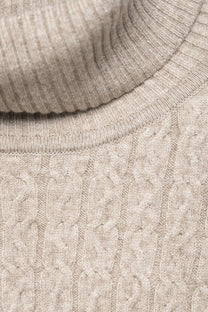 Maglione dolcevita in maglia strutturata