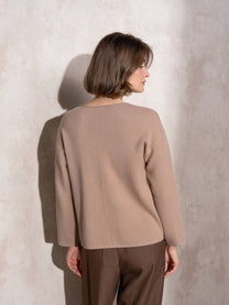 Maglia in maglia boxy con bottoni laterali