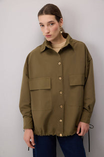Giacca oversize con coulisse