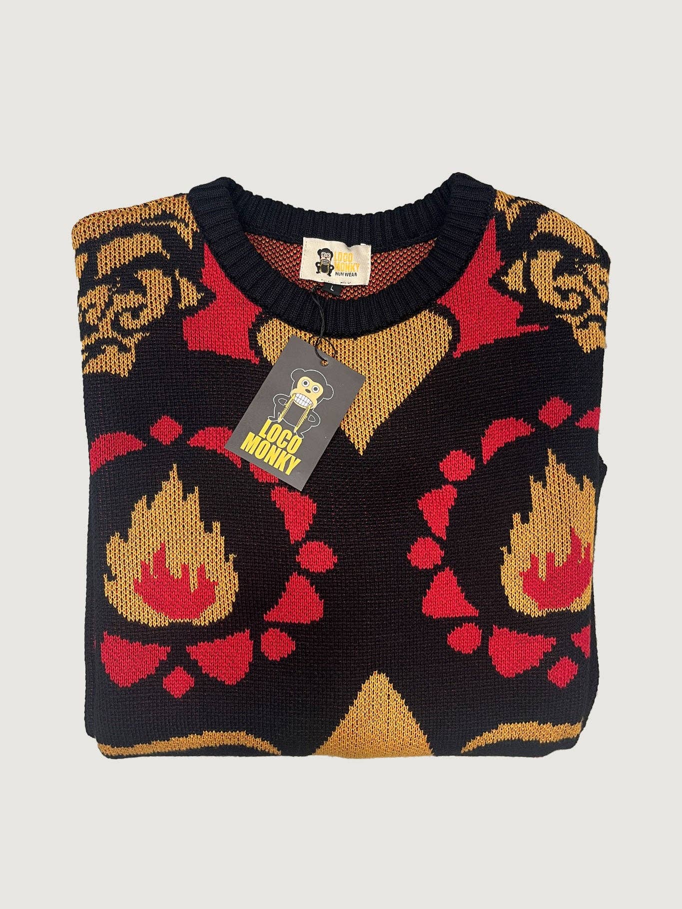 Maglione unisex con teschio messicano in cotone biologico