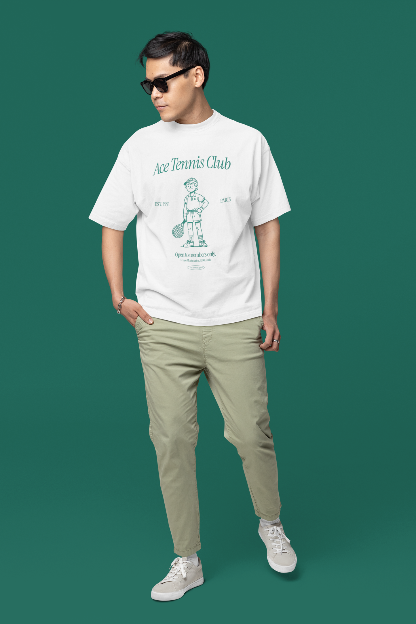 T-shirt unisex Ace Tennis Club in cotone biologico