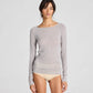 Maglia Amalie in lana grigio chiaro mélange