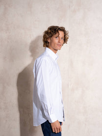 Camicia Oxford slim fit in cotone misto