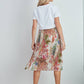 Gonna midi plissettata multicolor a fantasia floreale