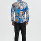 Camicia premium da uomo con stampa digitale multicolor