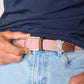 Cintura intrecciata elastica rosa antico
