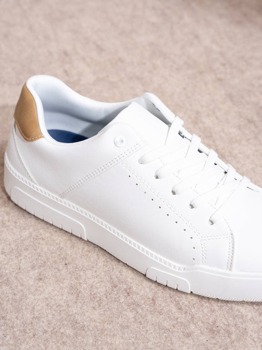 Sneakers bianche da uomo in ecopelle