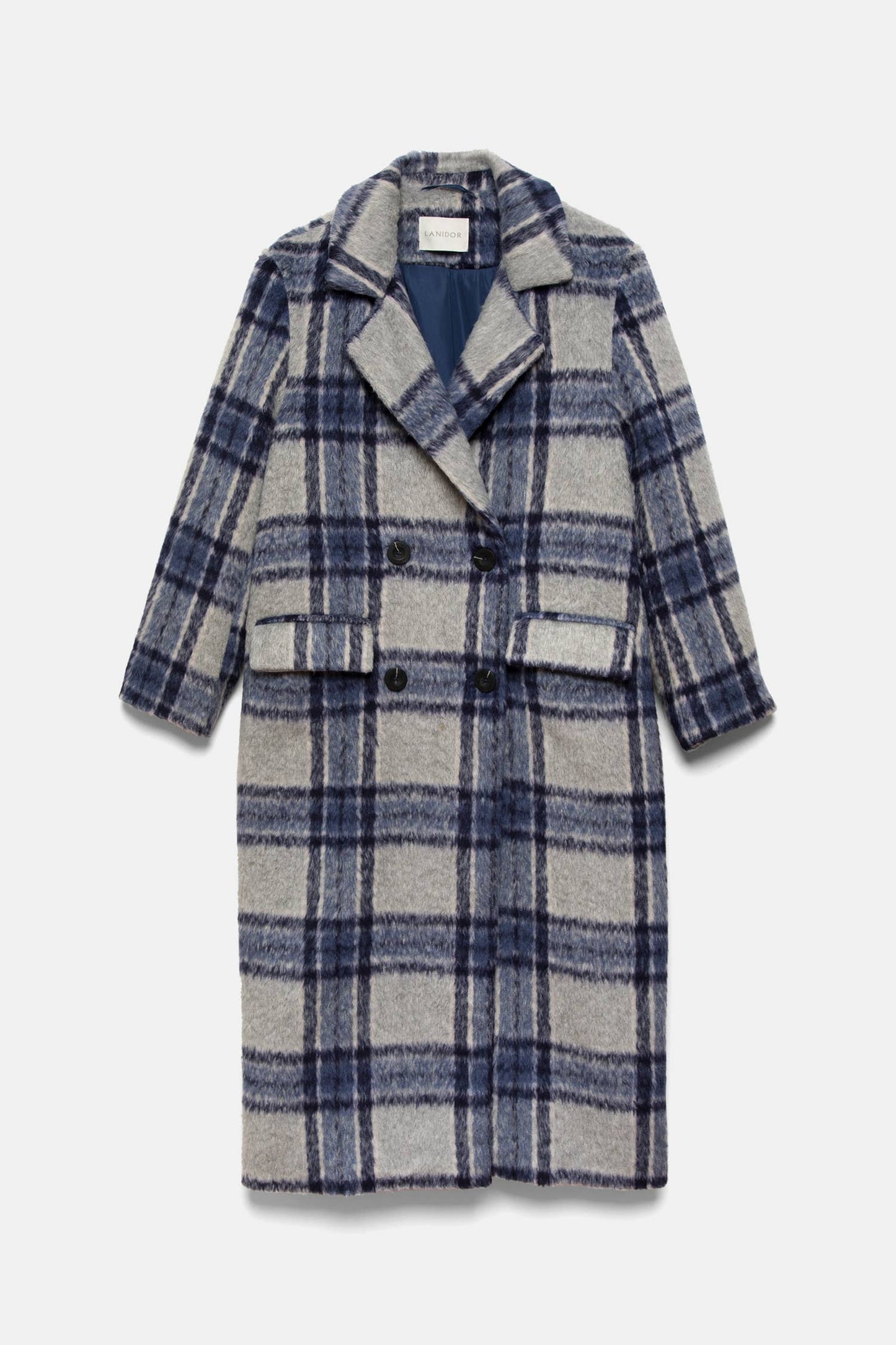 Cappotto doppiopetto a quadri