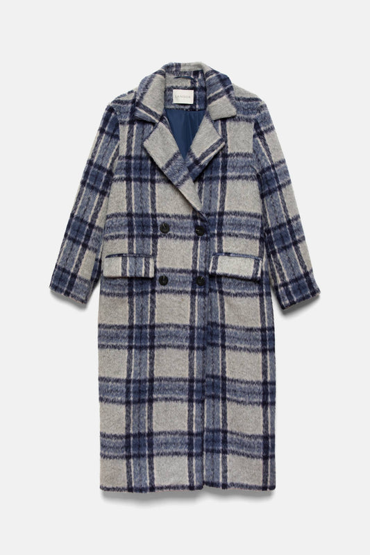Cappotto doppiopetto a quadri