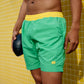 Costume da bagno uomo color block verde primavera