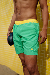 Costume da bagno uomo color block verde primavera