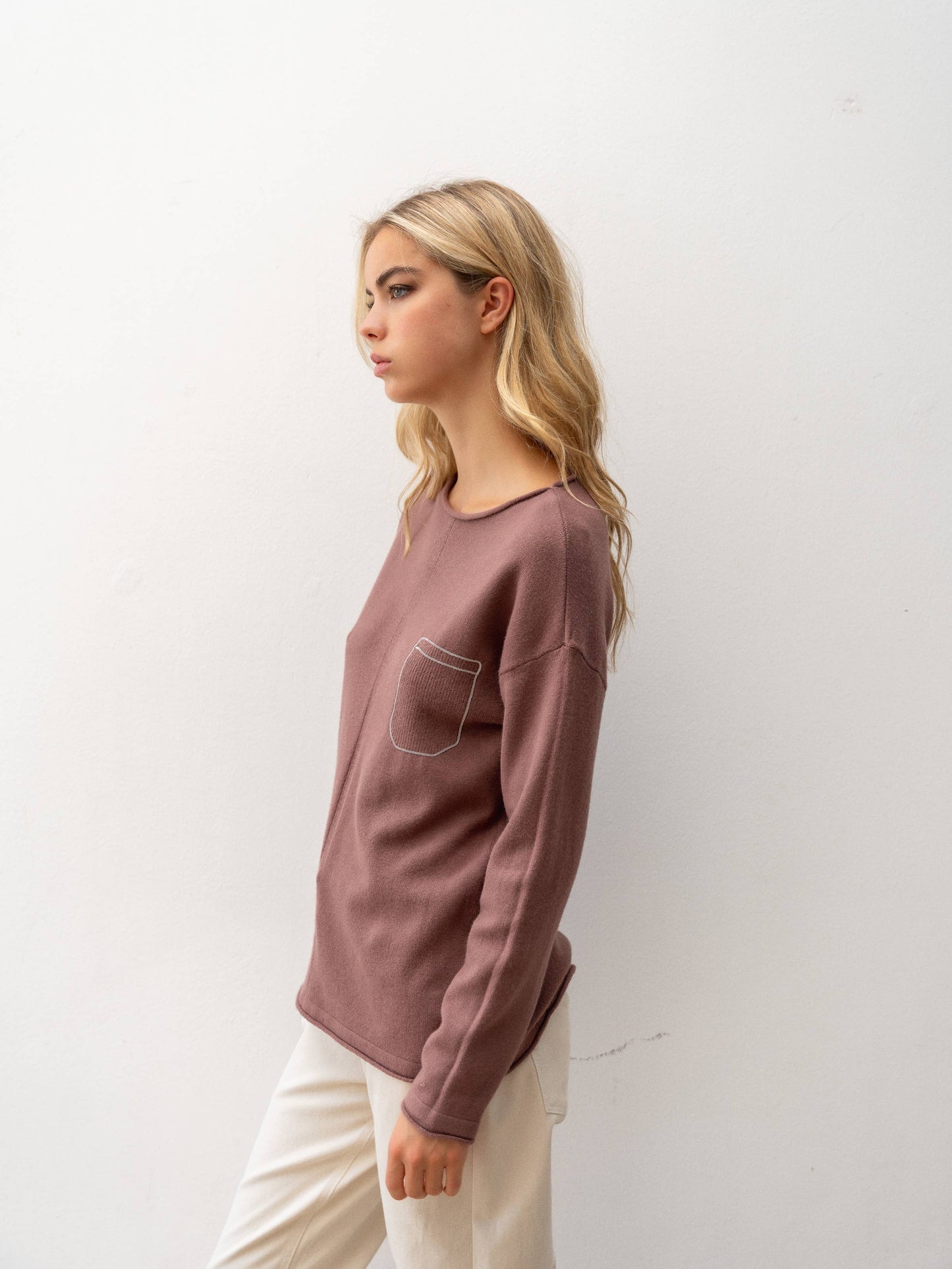 Maglione in maglia con paillettes