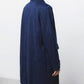 Cappotto lungo minimal blu navy