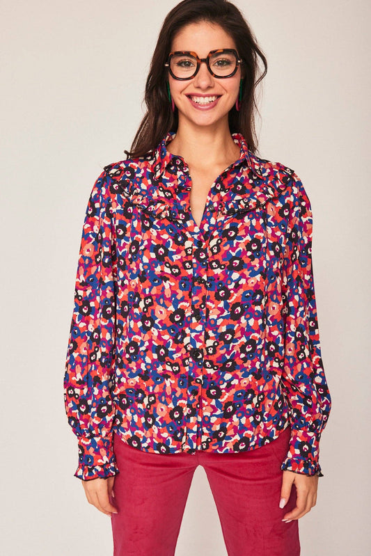 Camicia Cockatoo Mix con stampa floreale