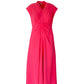 Abito midi drappeggiato con scollo a V