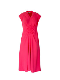 Abito midi drappeggiato con scollo a V