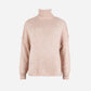 Maglione dolcevita oversize color polvere Lejoko