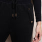 Pantaloni jogger in tessuto matelassé con coulisse